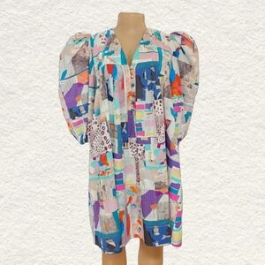 HUNTER BELL Colorful Abstract Mini Dress